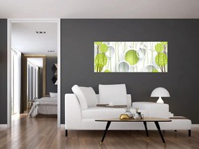 Obraz abstrakcie so stromami (120x50 cm)