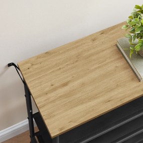 Botník TAYLOR ARTISAN s čiernou konštrukciou 75x71 cm, 3 police