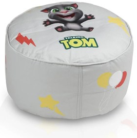 Sedací vak Talking Tom & Friends – detský kresielkový vak s opierkou nôh Farba: Z - žltý