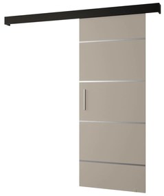 Posuvné dvere 80 cm Slavdro 4 (kašmír + čierna matná). Akcia -6%. Vlastná spoľahlivá doprava až k Vám domov. 1108836