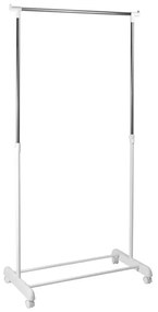 Vešiakový stojan ALIK na kolieskach biely