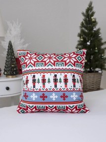 Vianočná obliečka na vankúš mikroplyš 40 × 40 cm - Luskáčikove Vianoce