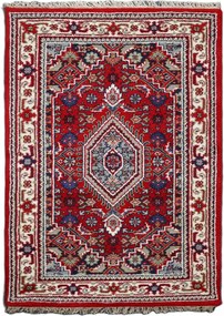 Asra, Kusový ručne tkaný koberec Bidjar red, 90x160, červená, obývacia izba