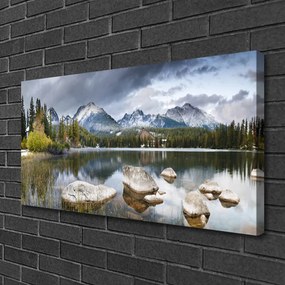 Obraz Canvas Jazero hory les príroda 140x70 cm
