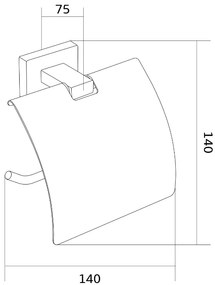 Mexen príslušenstvo, ARNO držiak na toaletný papier, biela, 7020733-20