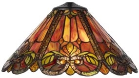 Luster do obývačky double chain Tiffany vitráž FIRE Ø40