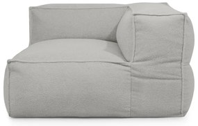 Svetlosivý sedací vak z textílie buklé Mass Corner 125 Right – SLOWDOWN