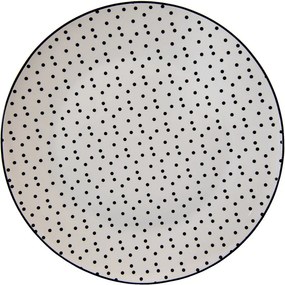 Porcelánový jedálenský tanier s čiernymi bodkami Black Dot - Ø 26*2 cm