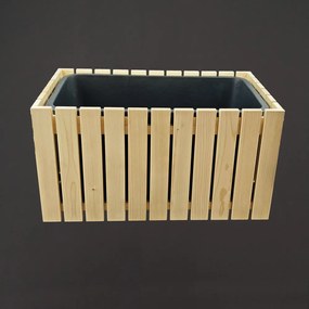 AMADEA Drevený dizajnový vyvýšený záhon s nádobou vo vnútri, 76x43,6x40cm, 60l nádoba