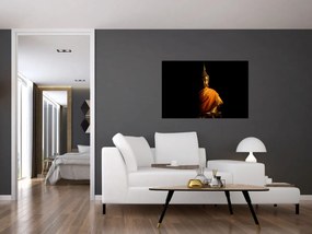 Obraz - Zlatá socha Budhu (90x60 cm)