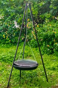 Záhradný gril Záhradný krbový gril s trojnožkovým roštom