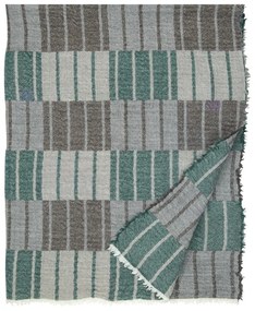 Vlnená deka Sointu 140x180, zeleno-hnedá