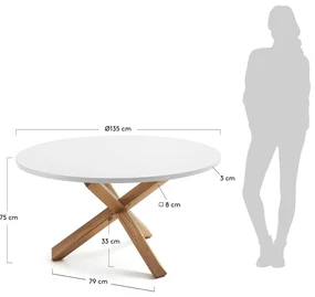 Jedálenský stôl Kave Home Nori, ⌀ 135 cm