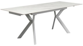 Xenia rozkladací stôl biely 140(30+30)x80 cm