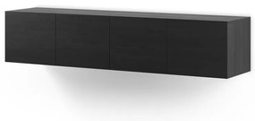 Čierny TV stolík 180x38x35 cm Daroca – Marckeric