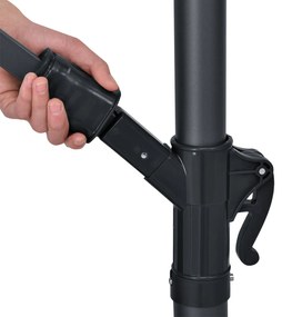 InternetovaZahrada LED slnečník Brazília 350 cm - krémový