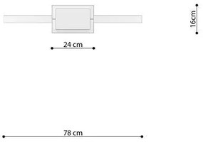 Závesné LED svietidlo Rio 78, 1x LED 50w, 3000k, b