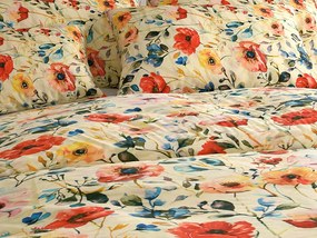 Krepové obliečky FLOREEN krémové Rozmer obliečky: 70 x 90 cm | 140 x 200 cm