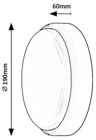 Rabalux 7407 vonkajšie/kúpeľňové nástenné/stropné LED svietidlo Hort, čierna