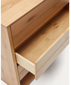 Vysoká komoda v dekore duba v prírodnej farbe 100x97 cm Alguema – Kave Home