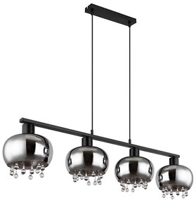 Globo 15839-4H - Luster na lanku CORRY 4xE27/9W/230V čierna