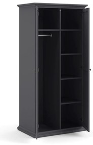 Sivá šatníková skriňa 96x201 cm Paris – Tvilum