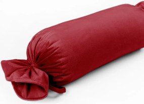 Biante Zamatový vankúš valec bonbon Velvet Prémium SVP-038 Sýto červený 15x80 cm