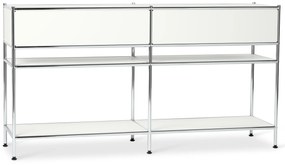 Kovový konzolový stolík »CN3« s 2 zásuvkami, biely