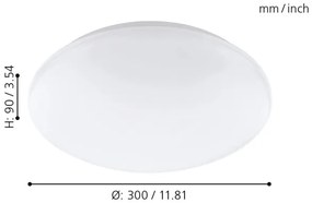 Eglo 32589 - LED RGB Stmievateľné nástenné stropné svietidlo GIRON-C LED/17W/230V