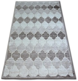 Kusový koberec ACRYLOVY YAZZ 3766 tmavobéžový/hnedý trellis