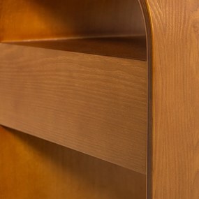 Nočný stolík s poličkami v prírodnej farbe Momo – WOOOD