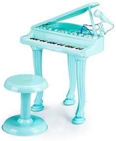EcoToys Fortepiano organki keyboard pianíno s mikrofónom mp3, modrá HC490481