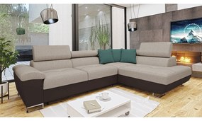 Rohová sedačka Alvin, Dostupné poťahy: Muna 14 + Uttario Velvet 2980 + Muna 14, Strana: ľavá