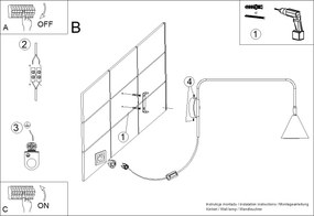 Nástenné svietidlo Nox, 1x olivovo zelené kovové tienidlo, vypínač