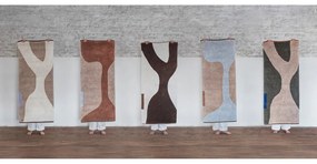 Bavlnený prateľný koberec vo svetlomodrej a béžovej farbe 50x80 cm Figura – Mette Ditmer Denmark