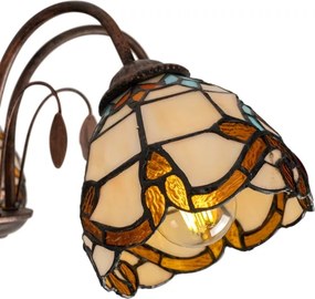 Brilagi - Tiffany vitrážový prisadený luster MIRABELLA 5xE27/60W/230V priemer 60 cm