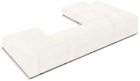 Béžová rohová pohovka z textílie bouclé (ľavý roh) Jodie – Micadoni Home