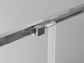 Mexen Exo-S Duo štvorcový sprchovací kút s posuvnými dverami 100 x 100 cm, transparentný, chróm - 8111-100-100-01-00