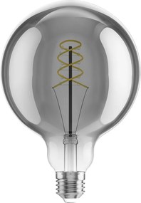 Mexen Vintis, LED žiarovka špirála E27, G125, 6W, Teplá - 2200K, 350 lm, dymová - L168-E27-0622-70