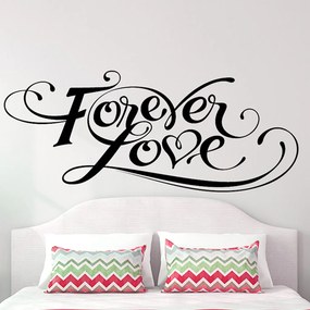 Veselá Stena Samolepka Forever love Farba: černá, Veľkosť: 100 x 40 cm