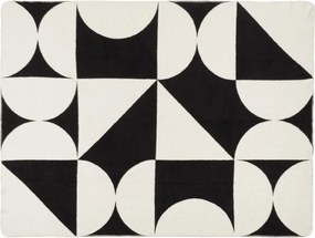 Čierna/krémovobiela deka 150x200 cm Tul – noo.ma
