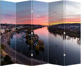Paraván - Nočná Praha (210x170 cm)