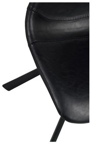 Čierna jedálenská stolička s čiernymi nohami Rowico Alpha