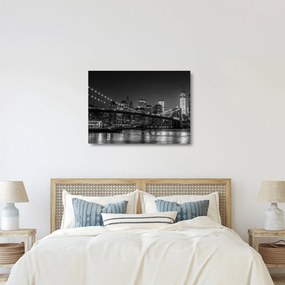 Sklenený obraz Brooklyn mosta v New Yorku (70x50 cm)