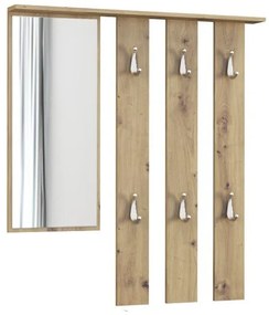 Vešiak so zrkadlom PARIS dub artisan