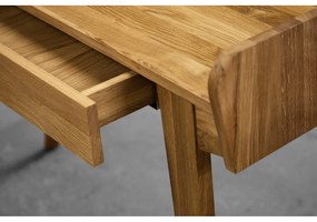 Toaletný stolík z dubového dreva so zrkadlom 110x45 cm Retro - The Beds