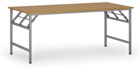 Konferenčný stôl FAST READY so striebornosivou podnožou, 1800 x 900 x 750 mm, buk