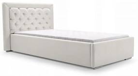 Čalúnená jednolôžková posteľ DANIELLE | béžová 90 x 200 cm