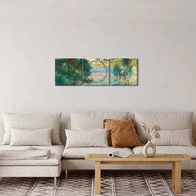 Obraz - Auguste Renoir, View of Monte Carlo from Cap Martin, reprodukcia (s hodinami) (90x30 cm)