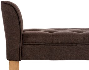 Lavica Cleopatra Chaiselongue látka, nohy antik svetlé - Hnedá